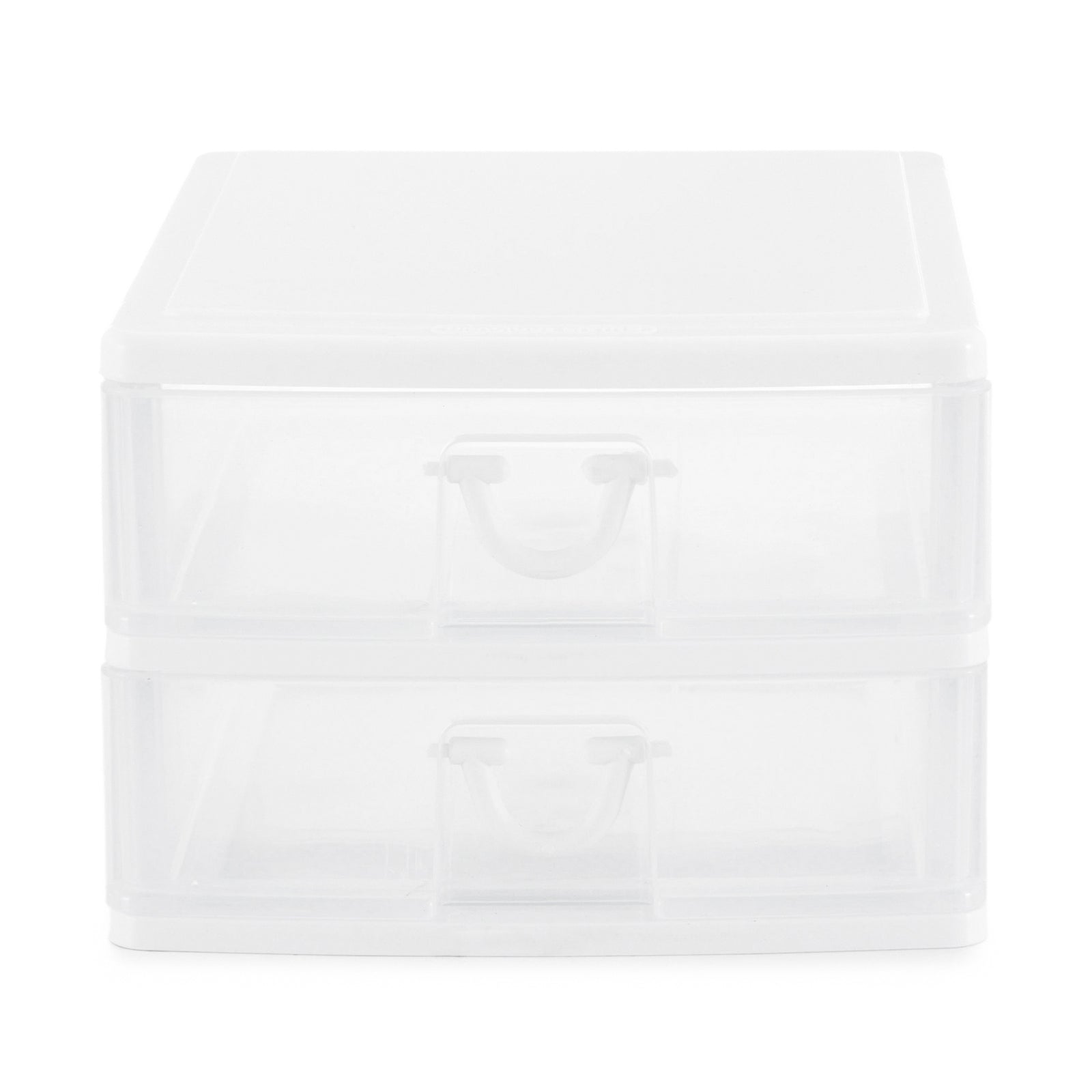 Gracious Living Deluxe 2 Drawer Storage Desktop and Countertop Organizer, White - VMInnovations