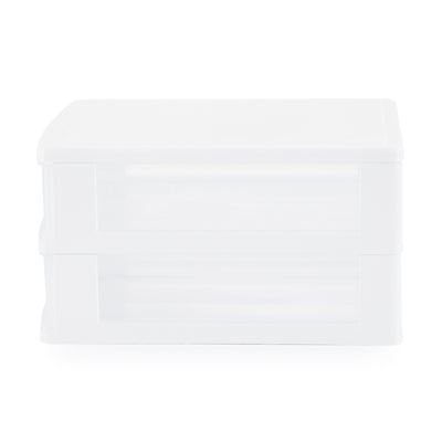 Gracious Living Deluxe 2 Drawer Storage Desktop and Countertop Organizer, White - VMInnovations