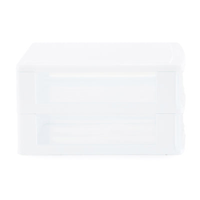 Gracious Living Deluxe 2 Drawer Storage Desktop and Countertop Organizer, White - VMInnovations