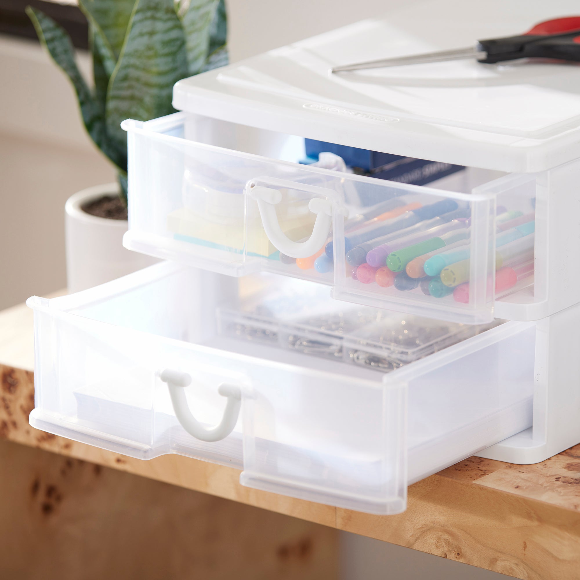 Gracious Living Deluxe 2 Drawer Storage Desktop & Countertop Organizer (2 Pack)