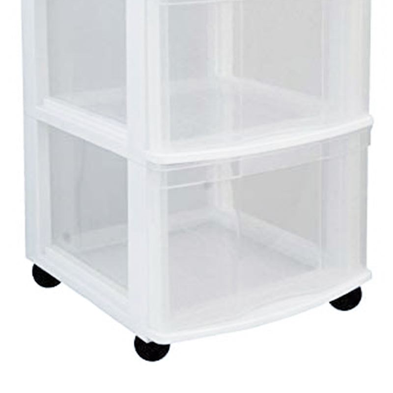 Gracious Living Classic 3 Drawer Organizer Plastic Storage Cart, White (Used)