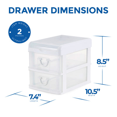 Gracious Living 2 Drawer Desktop Countertop Organizer with Flip Top Lid (Used) - VMInnovations