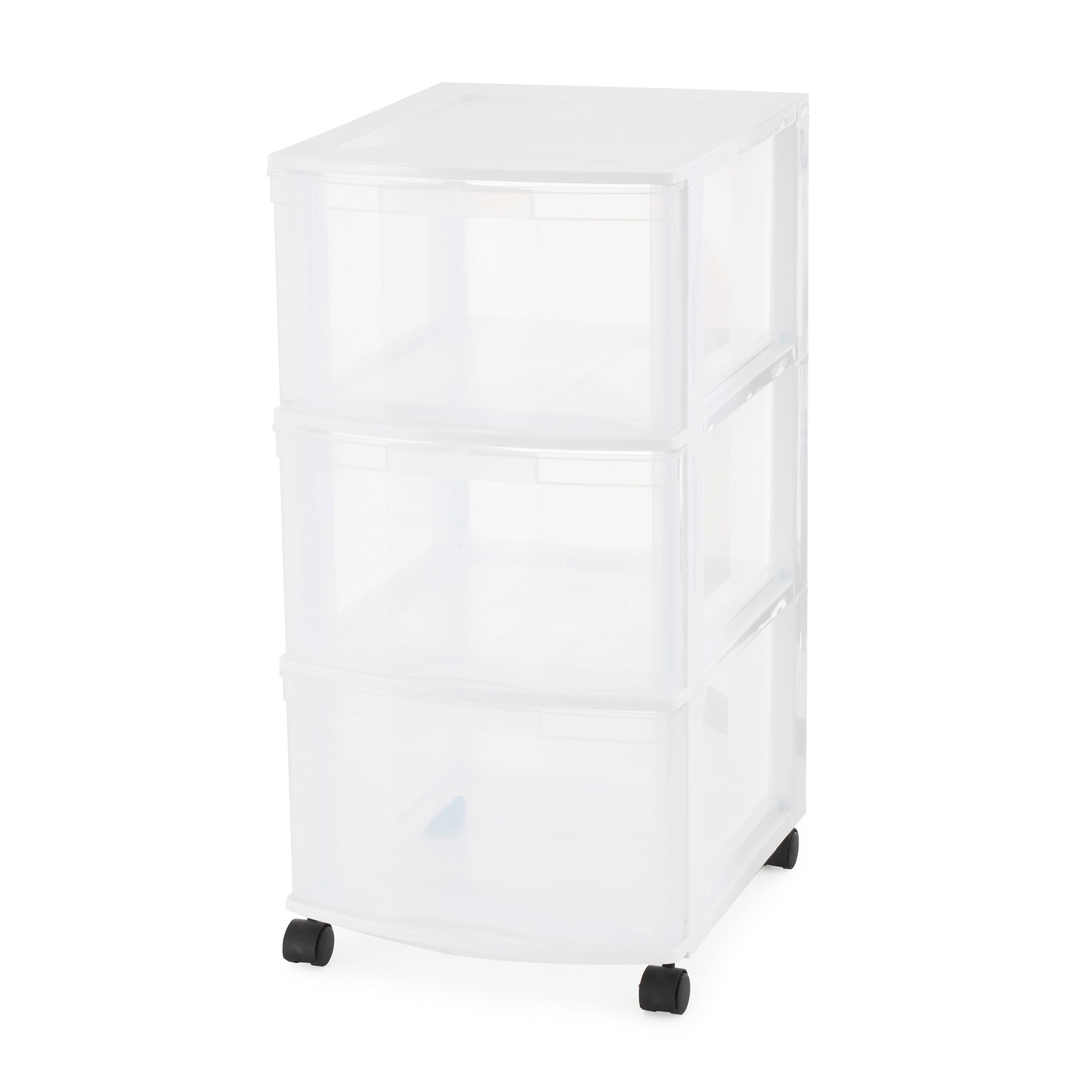 Gracious Living Classic 3 Drawer Organizer Plastic Storage Cart, White(Open Box) - VMInnovations