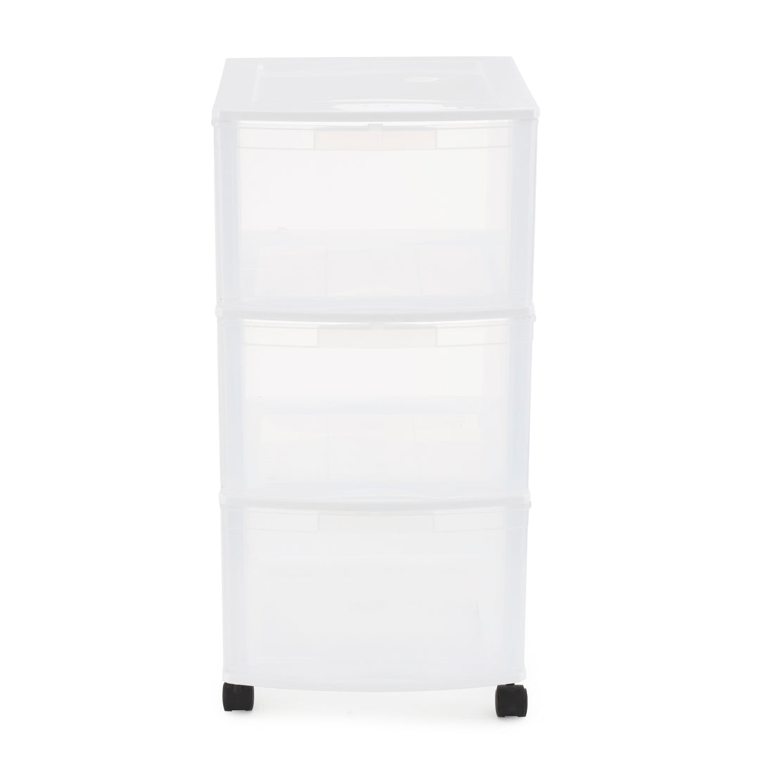 Gracious Living Classic 3 Drawer Organizer Plastic Storage Cart w/Wheels(2 Pack) - VMInnovations