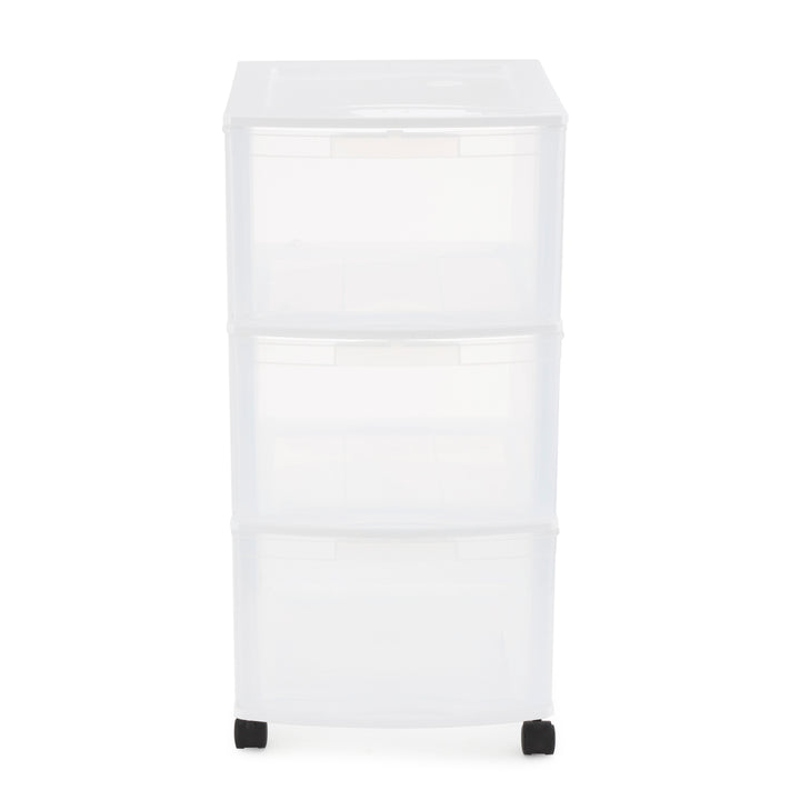 Gracious Living Classic 3 Drawer Organizer Plastic Storage Cart w/Wheels(2 Pack) - VMInnovations