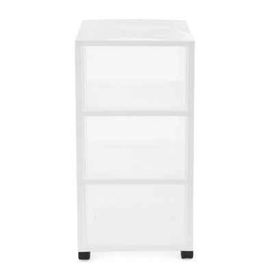 Gracious Living Classic 3 Drawer Organizer Plastic Storage Cart w/Wheels(2 Pack)