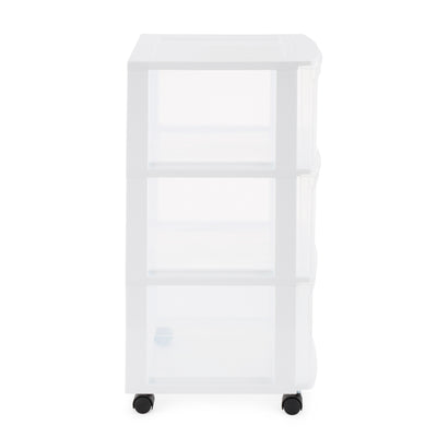 Gracious Living Classic 3 Drawer Organizer Plastic Storage Cart w/Wheels(2 Pack)