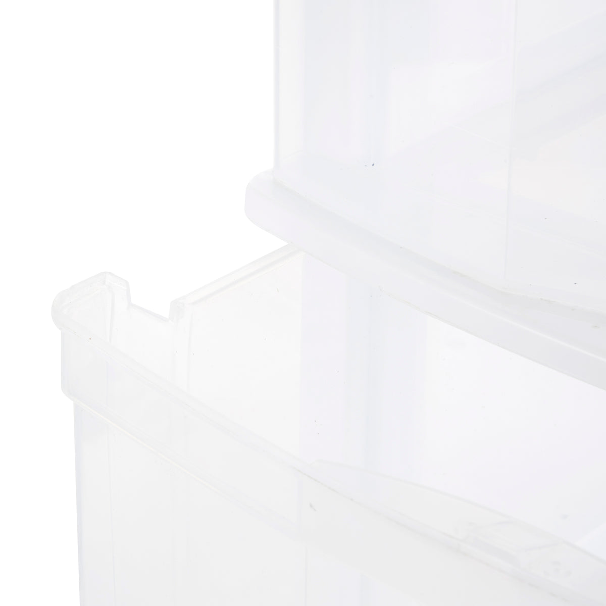 Gracious Living Resin Clear 4 Drawer Storage Chest System with Casters, White