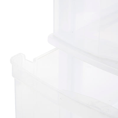 Gracious Living Resin Clear 4 Drawer Storage Chest System with Casters, White - VMInnovations