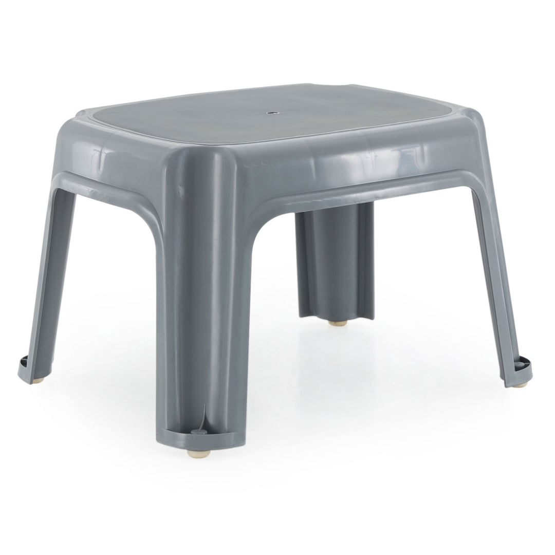 Gracious Living 9.5-Inch Single Level One Step Bathroom Stool, Gray (Open Box)