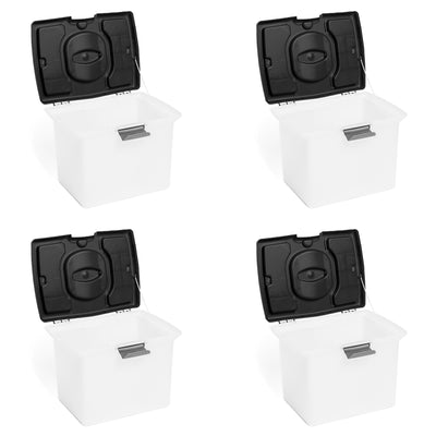 Gracious Living Stackable File Storage Caddy with Accessory Compartment (4 Pack) - VMInnovations