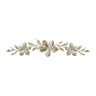 Stratton Home Decor 38 Inch Flower Over The Door Hanging Decoration, Champagne