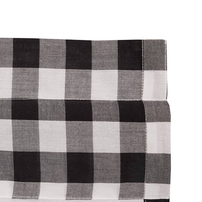 VHC Brands Window Curtain Annie Buffalo Check Set, Black (2 Panels) (Open Box) - VMInnovations
