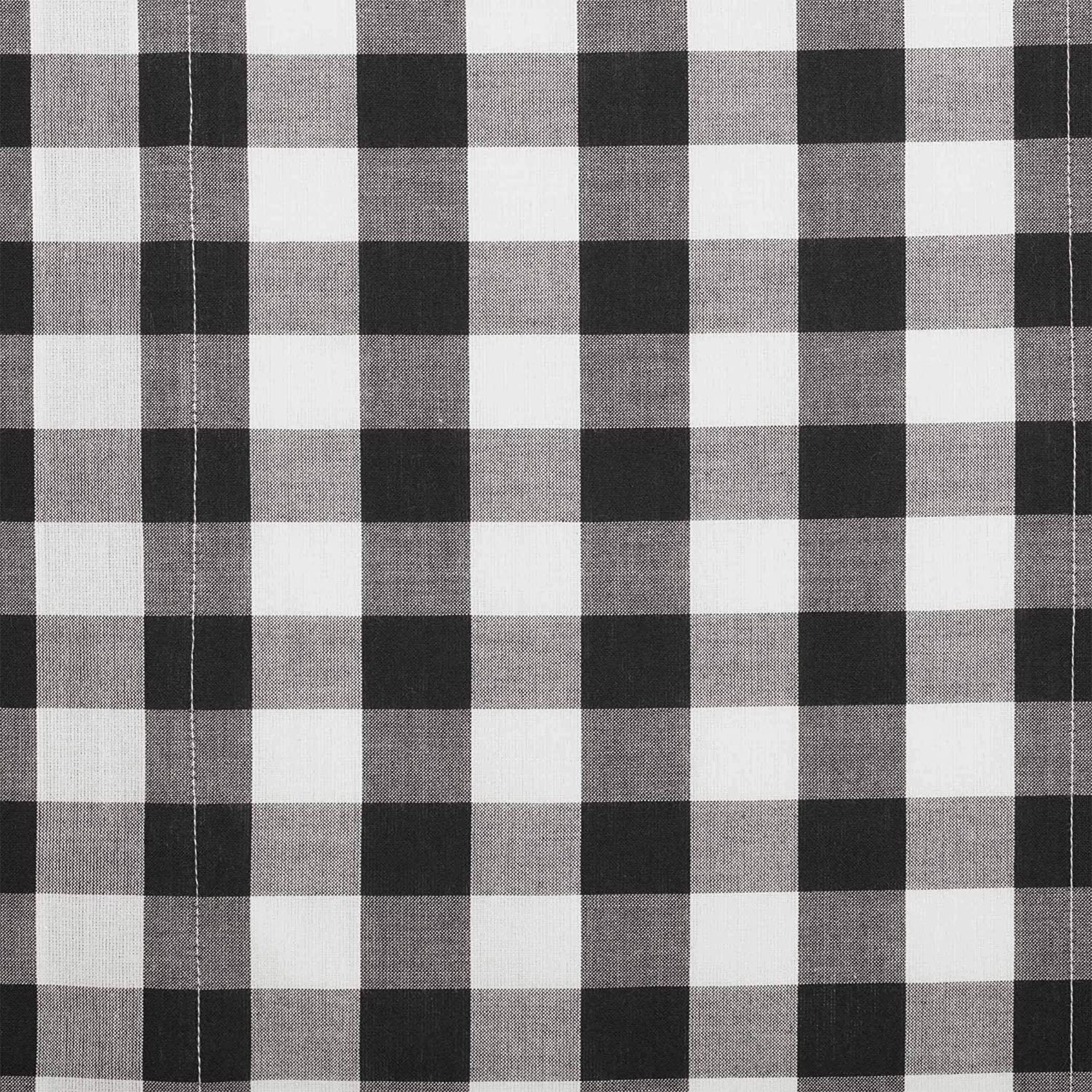 VHC Brands Window Curtain Annie Buffalo Check Set, Black (2 Panels) (Open Box) - VMInnovations
