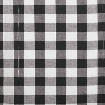 VHC Brands Window Curtain Annie Buffalo Check Set, Black (2 Panels) (Open Box) - VMInnovations
