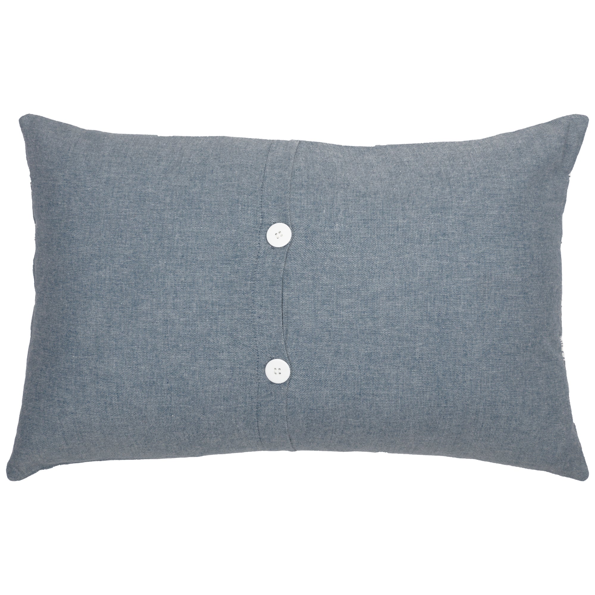 Sawyer Mill 14 x 22 Inch Rectangular Accent Throw Pillow, Flag, Blue (Open Box) - VMInnovations