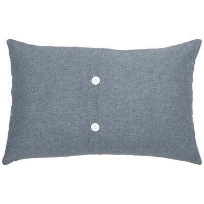 Sawyer Mill 14 x 22 Inch Rectangular Accent Throw Pillow, Flag, Blue (Open Box) - VMInnovations