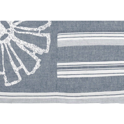 Sawyer Mill 14 x 22 Inch Rectangular Accent Throw Pillow, Flag, Blue (Open Box) - VMInnovations