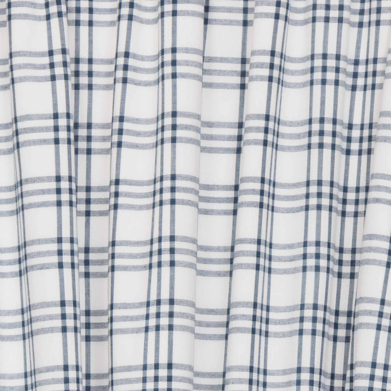 VHC Brands Sawyer Mill Plaid Window Curtain Prairie Swag Set, Blue (2 Panels)