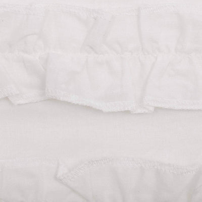 VHC Brands Window Curtain Ruffled Sheer Petticoat Swag Set (2 Panels) (Open Box) - VMInnovations