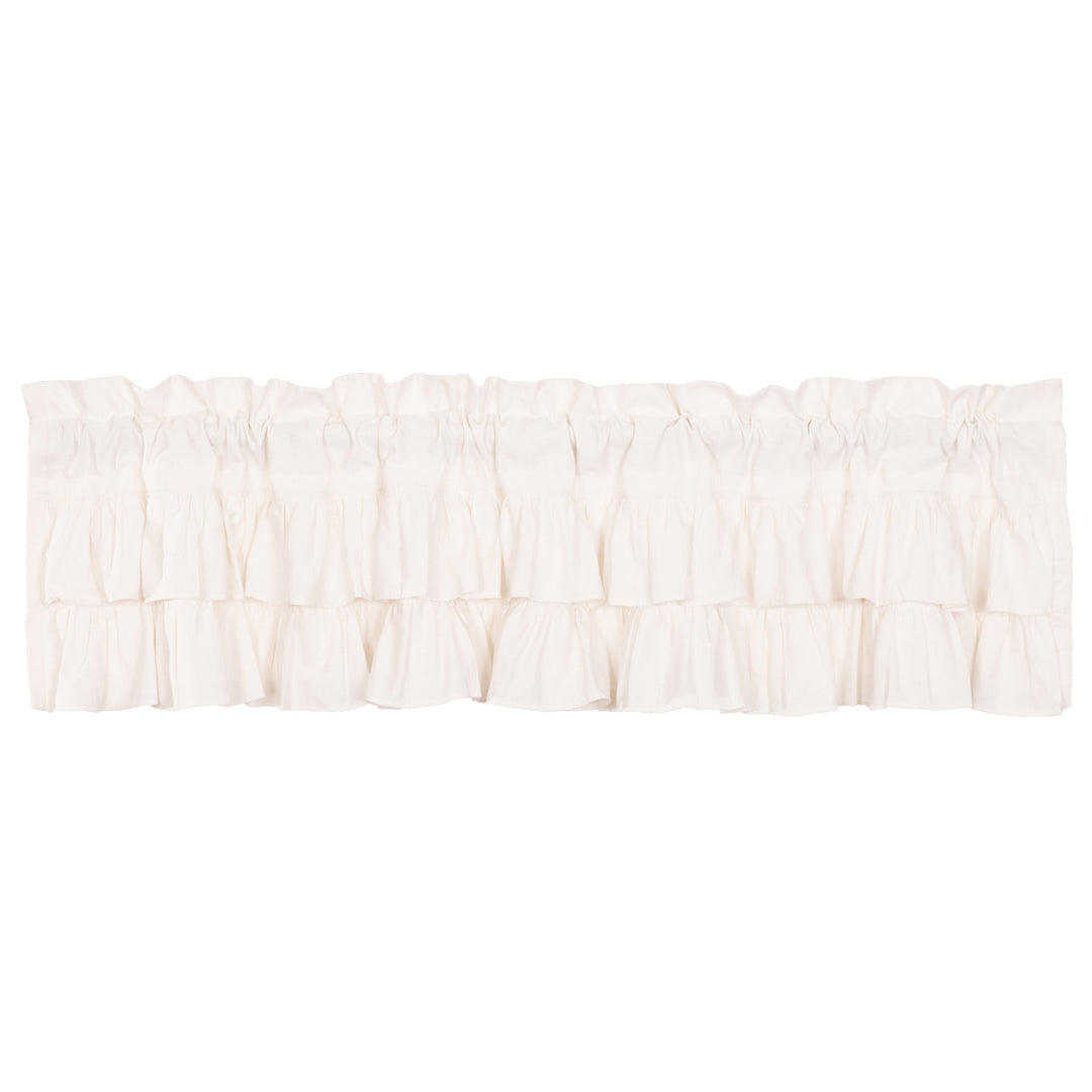 VHC Brands Simple Life 16 x 72 In Ruffled Valance Accent Curtain (Open Box)