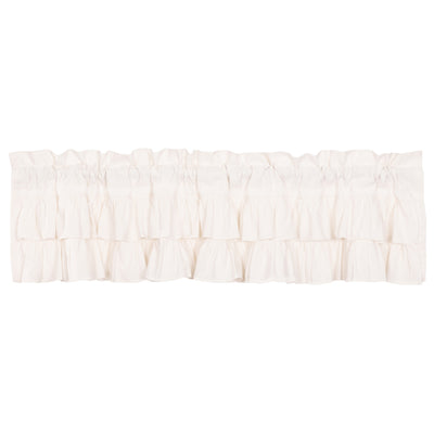VHC Brands Simple Life 16 x 72 In Ruffled Valance Accent Curtain (Open Box) - VMInnovations
