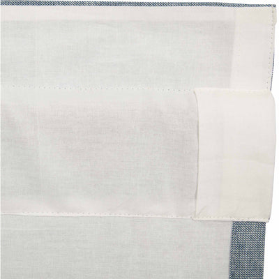 VHC Brands Sawyer Mill 20 x 72 In Ruffled Valance Accent Curtain, Blue(Open Box)