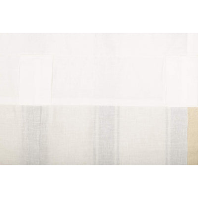 VHC Brands Grace Grain Sack Cotton Stripe Window Panel Set, Creme (2 Panels)