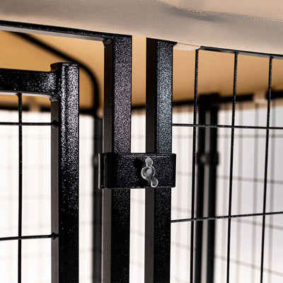 Lucky Dog STAY Series 4 x 4 x 6 Foot Roofed Steel Frame Studio Dog Kennel (Used)