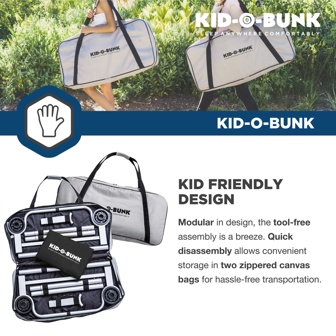 Disc-O-Bed Kid-O-Bunk Benchable Double Cot w/Storage Organizers,Black(For Parts) - VMInnovations