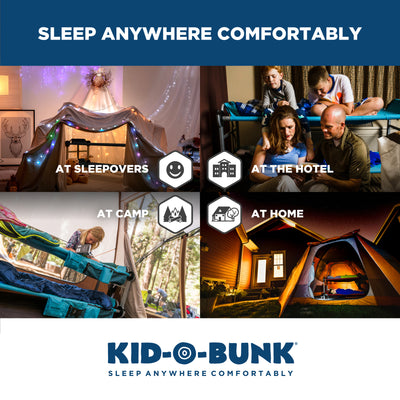 Disc-O-Bed Kid-O-Bunk Benchable Double Cot w/ Storage Organizer, Black(Open Box) - VMInnovations