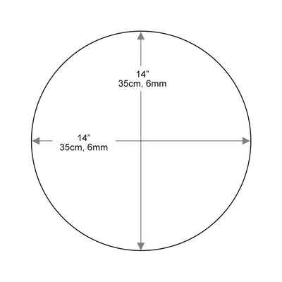 Dulles Glass 14in Round Polish 1/2in Thick Tempered Glass Table Top (Open Box)