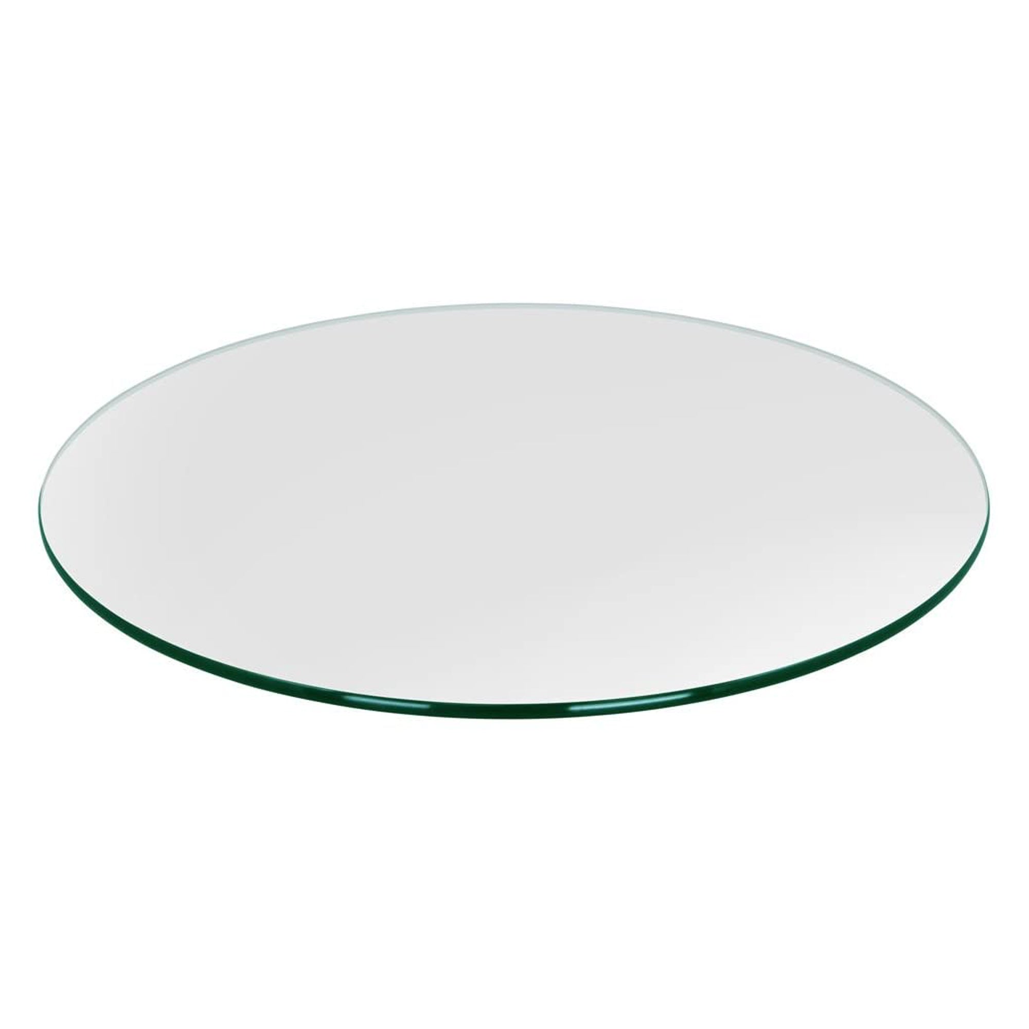Dulles Glass 42" Round Pencil Polish 3/8 Inch Thick Glass Table Top (Open Box)