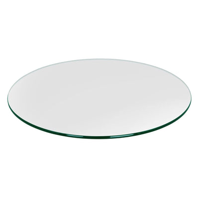 Dulles Glass 42" Round Pencil Polish 3/8 Inch Thick Glass Table Top (Open Box)