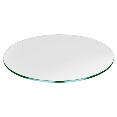 Dulles Glass 47" Round Flat Polish 1/4" Thick Tempered Glass Table Top(Open Box)