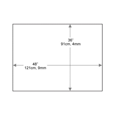Dulles Glass 36 x 48 Inch Rectangular 1/4 Inch Thick Tempered Glass Table Top