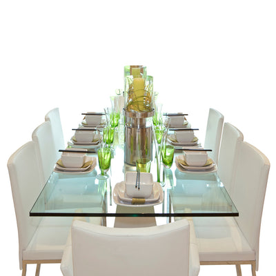 Dulles Glass 36 x 48 Inch Rectangular 1/4 Inch Thick Tempered Glass Table Top