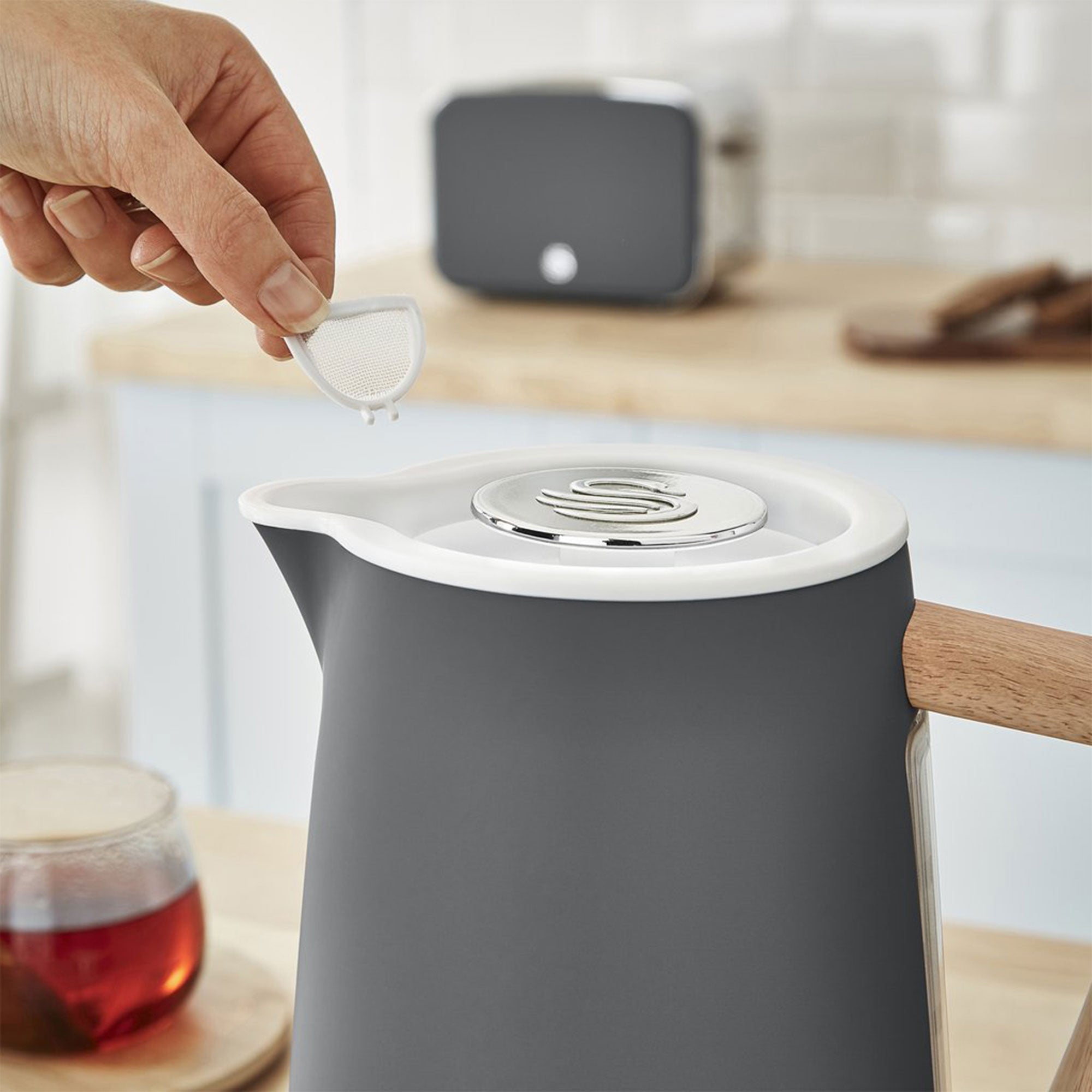 Swan 1.7L Stainless Steel Nordic Style Cordless Rapid Boil Kettle (Open Box) - VMInnovations