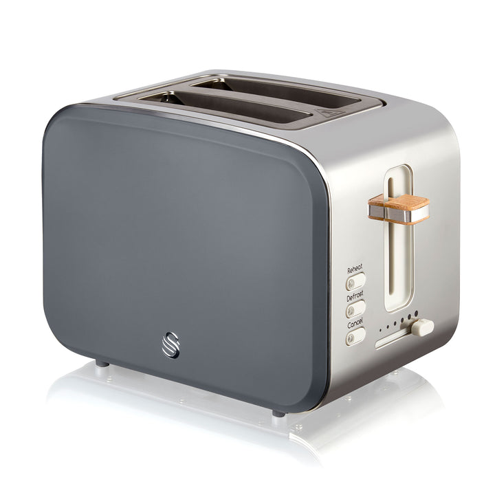 Salton Swan Nordic Toaster 2 Slice w/ 6 Power Settings & Crumb Tray (Open Box)