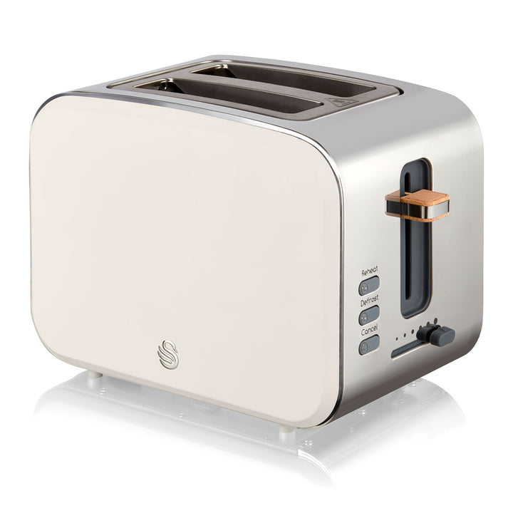 Salton Swan Nordic Toaster 2 Slice w/6 Power Settings & Crumb Tray (Open Box) - VMInnovations