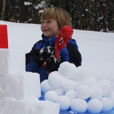 Paricon Outdoor Winter Snowball Maker Kids Children Toy Sand Mold, Red (2 Pack)