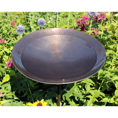 Achla Designs 14 Inch Copper Plated Stainless Steel Birdbath with 36 Inch Stake - VMInnovations