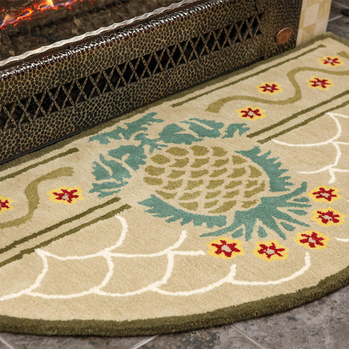 Minuteman International Half Round Hospitality Wool Fireplace Hearth Rug (Used) - VMInnovations