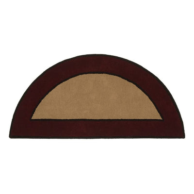 Minuteman International H-66 Half Round Contemporary Wool Fireplace Hearth Rug