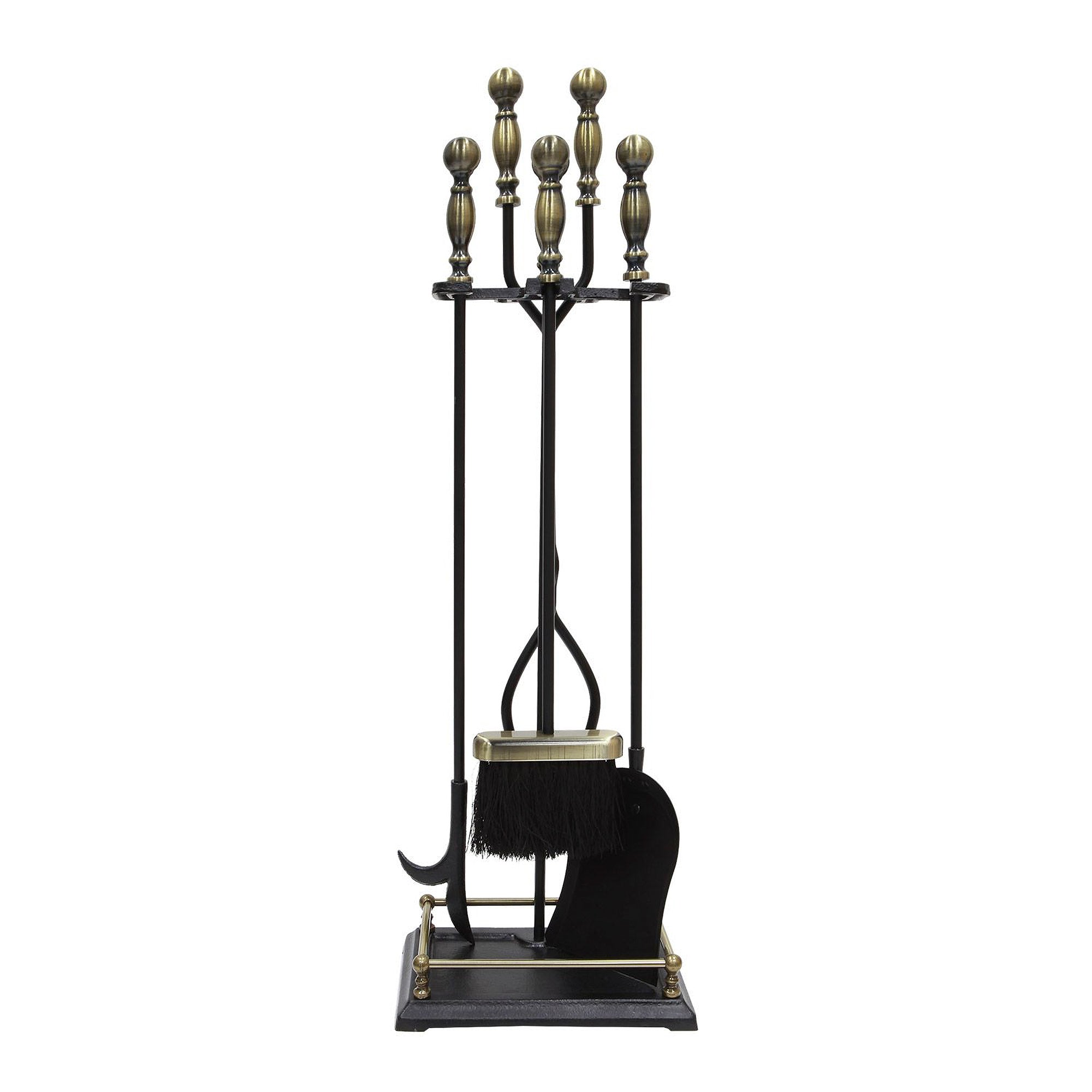 Minuteman International Oxford 5 Piece Fireplace Toolset (For Parts) - VMInnovations