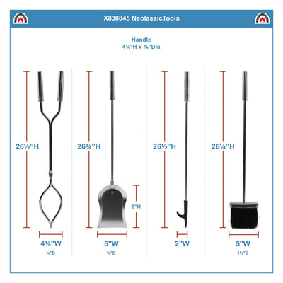 Minuteman International Neoclassic 5 Piece Fireplace Tool Set (Open Box)