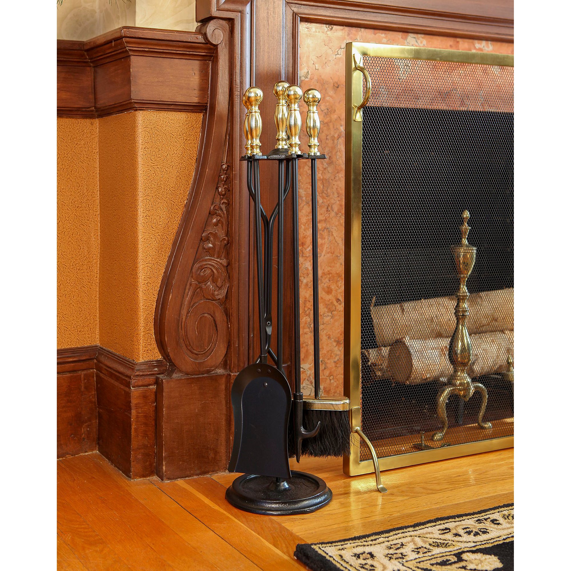 Minuteman International Sutton 5 Piece Fireplace Toolset (For Parts) - VMInnovations