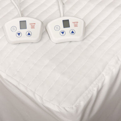Electrowarmth M66FLD Heated Mattress Pad with 2 Controllers, White, Queen Sized