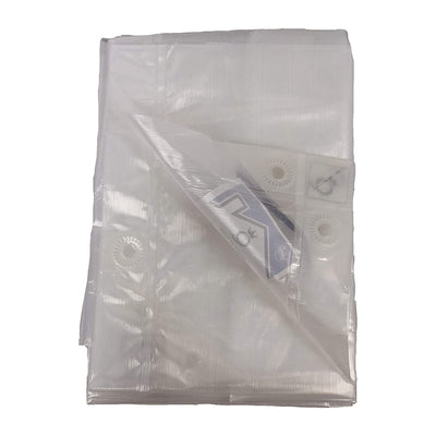 Queen of Tarps 10 x 12' Lightweight All Purpose Tarp, Translucent (Open Box)