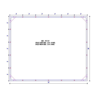 Queen of Tarps 10 x 12' Lightweight All Purpose Tarp, Translucent (Open Box)